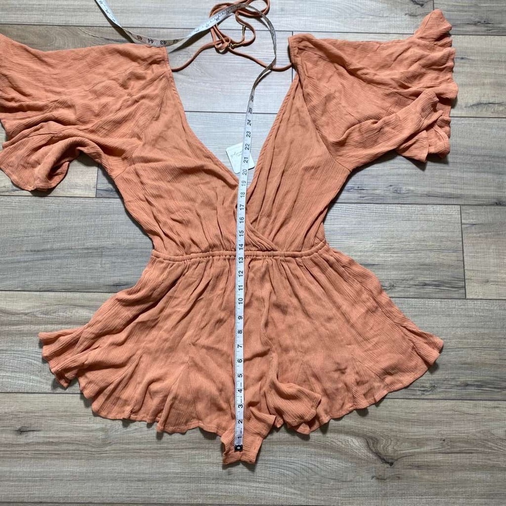 Free People Womens Nerea Open Back 100% Viscose Romper‎ Size Small Bronze - Picture 4 of 16